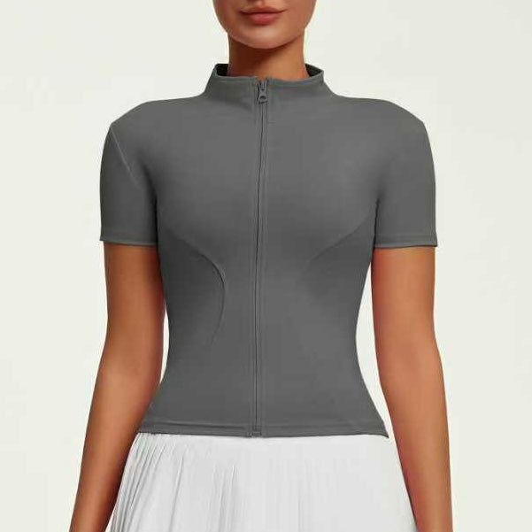 Short Sleeve Zip Up (5 colours)