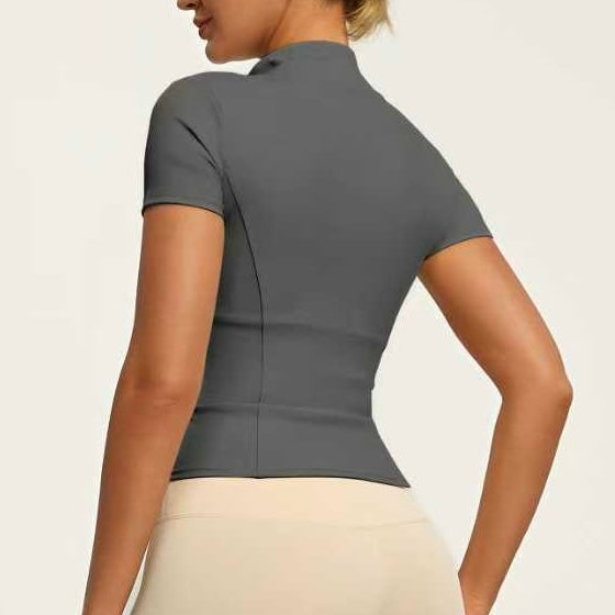 Short Sleeve Zip Up (5 colours)