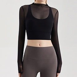 Long Sleeve Mesh Top (2 colours)