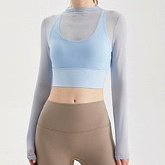 Long Sleeve Mesh Top (2 colours)