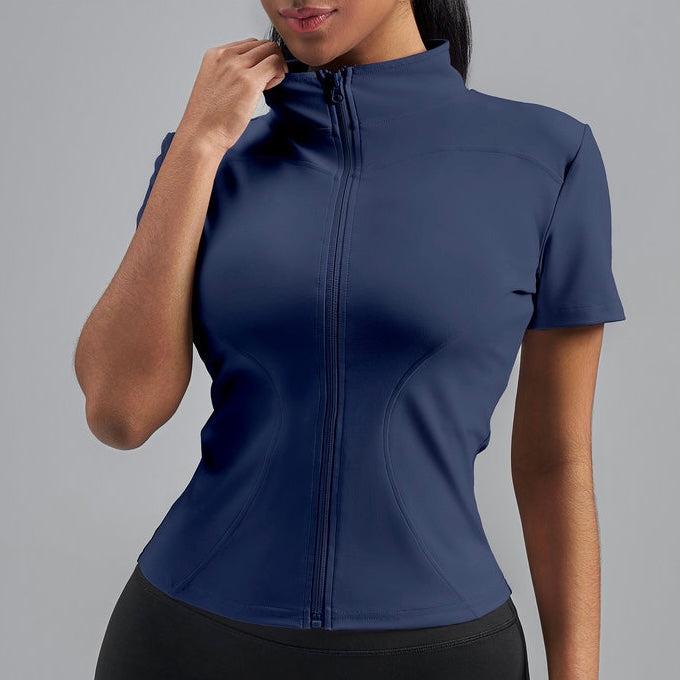 Short Sleeve Zip Up (5 colours)