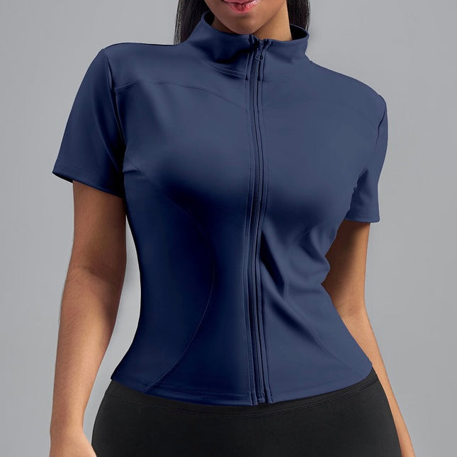 Short Sleeve Zip Up (5 colours)