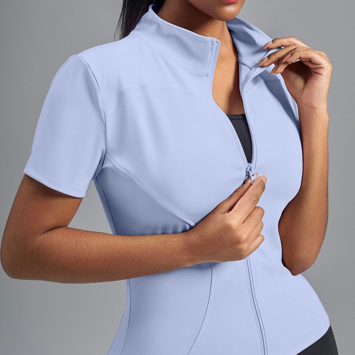 Short Sleeve Zip Up (5 colours)