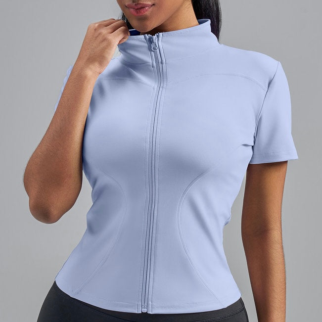 Short Sleeve Zip Up (5 colours)