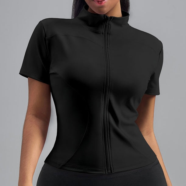 Short Sleeve Zip Up (5 colours)