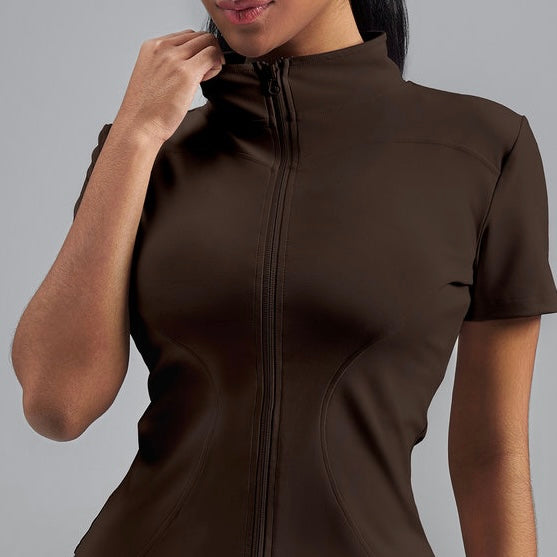 Short Sleeve Zip Up (5 colours)