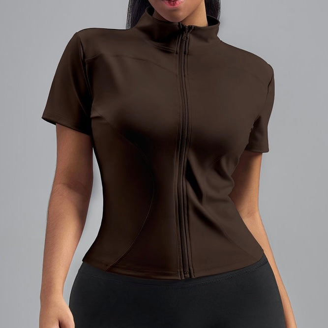 Short Sleeve Zip Up (5 colours)