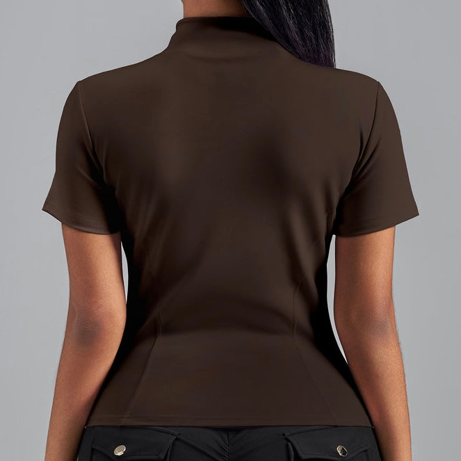 Short Sleeve Zip Up (5 colours)