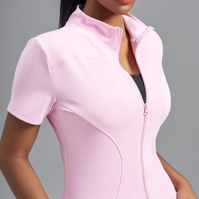 Short Sleeve Zip Up (5 colours)